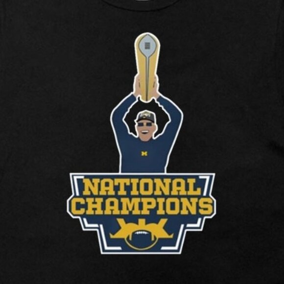 Harbaugh National Champions Retro College Football Fan Collector Classic 05 - Picture 2 of 5